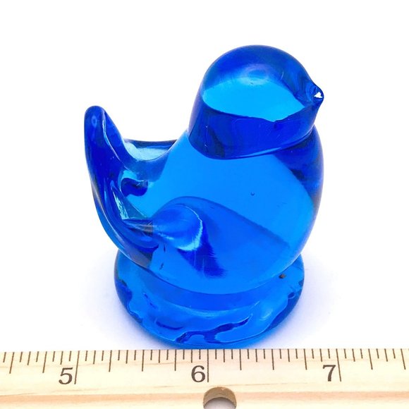 Bluebird of Happiness Leo Ward 1996 Blown Art Glass Blue Bird  Handcrafted - Picture 6 of 6